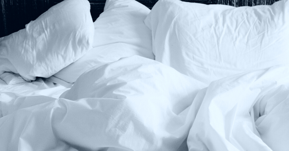 Pictured: plain white bed sheets and pillows